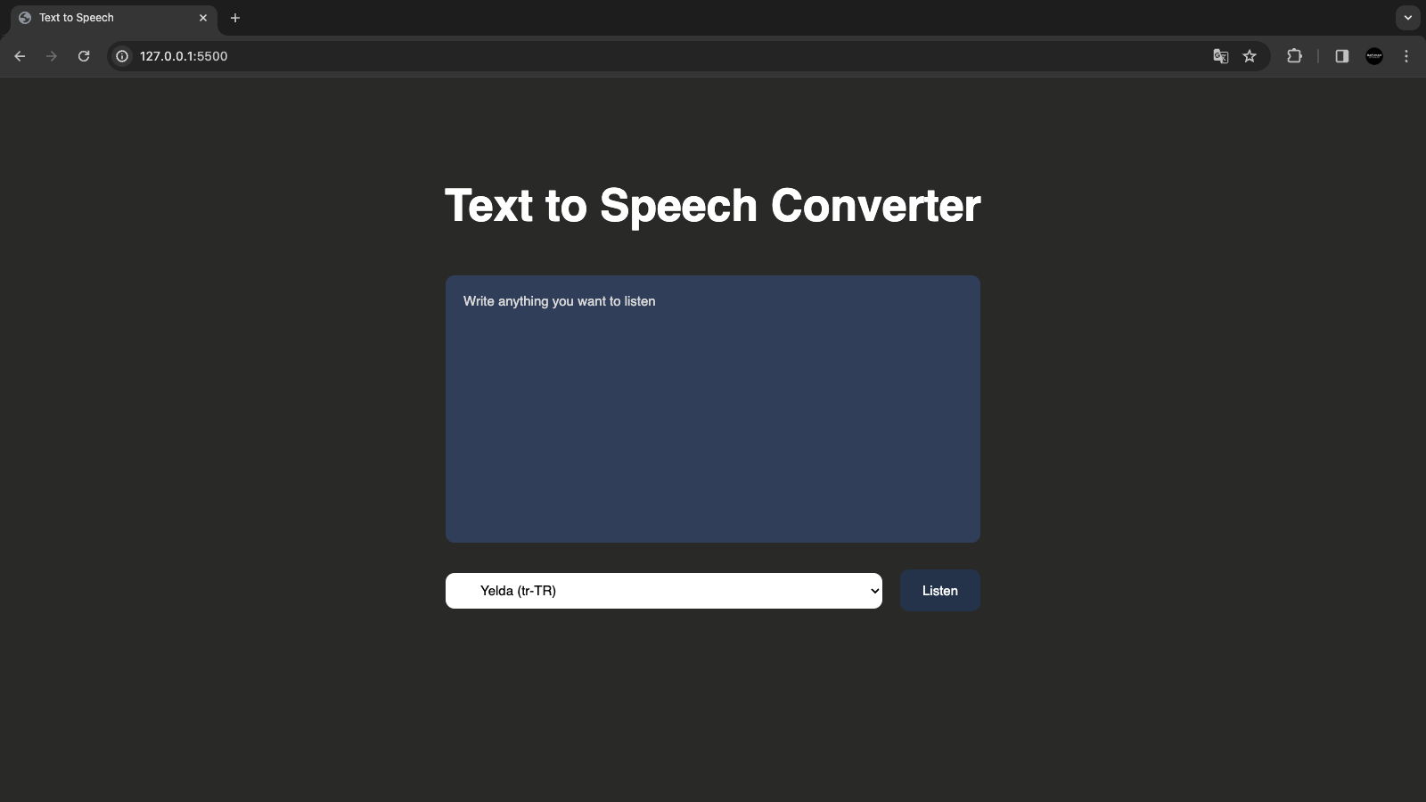 Text to Speech